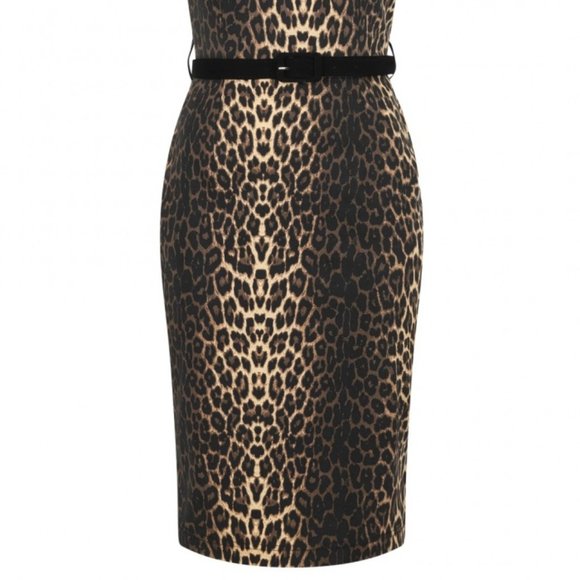 🤎 Brown and Black Leopard Pencil Skirt Dress Sizes S & XL left! - Picture 8 of 12